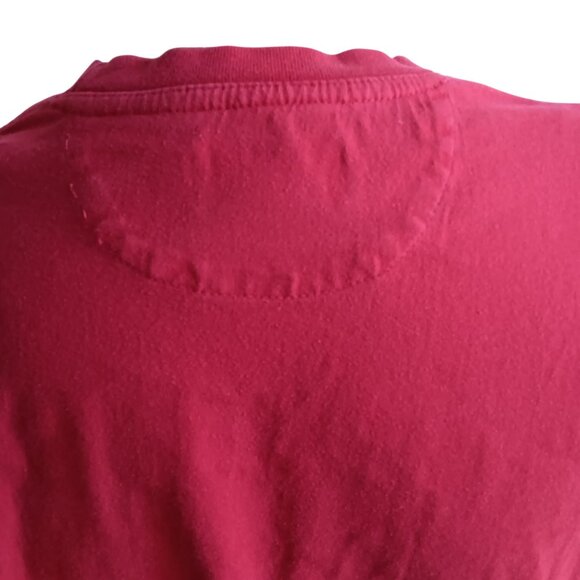 Mens Red Long Sleeve Shirt Chaps Ralph Lauren L 100% Cotton Embroidered Logo - Picture 5 of 6